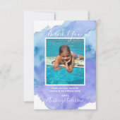 水彩画は警官の誕生日|の写真感謝していしています 招待状 (正面)