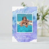 水彩画は警官の誕生日|の写真感謝していしています 招待状 (スタンド正面)