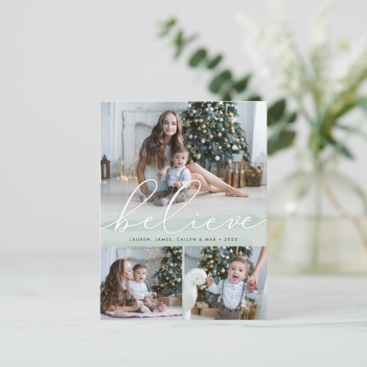 水彩画はl休日の写真の郵便はがきを望みます シーズンポストカード (スタンド正面)