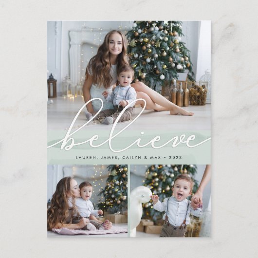 水彩画はl休日の写真の郵便はがきを望みます シーズンポストカード (正面)