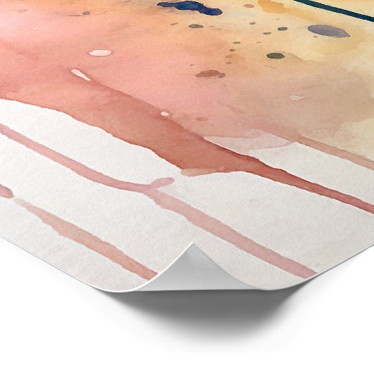 水彩画やる気を起こさせる画ポスター12 ポスター (角)