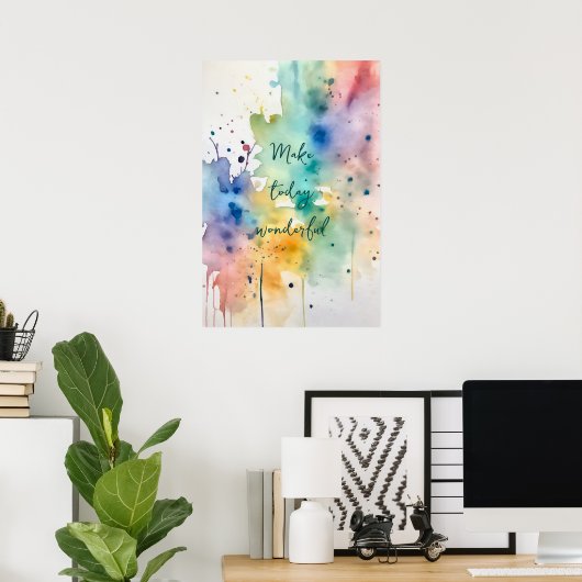 水彩画やる気を起こさせる画ポスター12 ポスター (ホームオフィス)