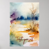 水彩画やる気を起こさせる画ポスター38 ポスター (正面)