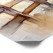 水彩画やる気を起こさせる画ポスター4 ポスター (角)