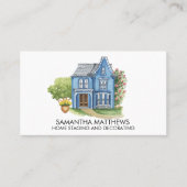 水彩画を使ったインテリアコーディネート 名刺 (正面)