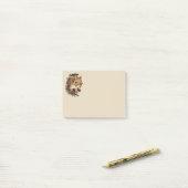 水彩画を覗く動物アートかわいいリス ポストイット (デスク上)