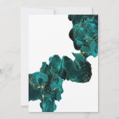 水彩画アナスタシア ブラック＆グリーン 招待状 (裏面)