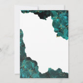 水彩画アナスタシア ブラック＆グリーン 結婚式招待状 招待状 (裏面)