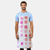 水彩画アーティストピンク エプロン (着用した状態)