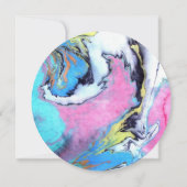 水彩画アートの誕生日パーティー 招待状 (裏面)