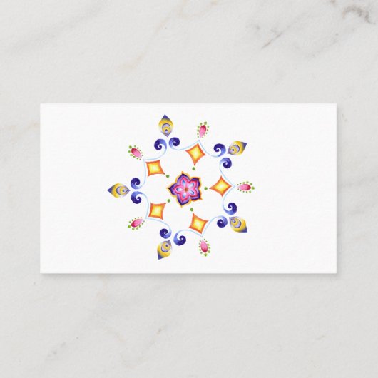 水彩画インドの蓮の花 プレイスカード (裏面)