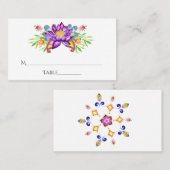 水彩画インドの蓮の花 プレイスカード (正面/裏面)