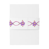 水彩画インドの蓮の花 招待状ベリーバンド (裏面例)