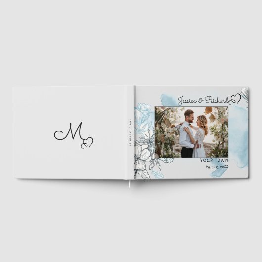 水彩画ウェディングフォトゲストブック ゲストブック (全面)