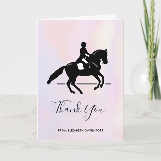 水彩画エレガント面のドレスージライダー カード (正面)