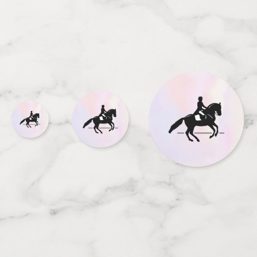 水彩画エレガント面のドレスージライダー コンフェッティ (正面)