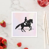 水彩画エレガント面のドレスージライダー スタンダードカクテルナプキン (インサイチュ)