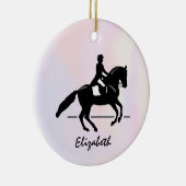 水彩画エレガント面のドレスージライダー セラミックオーナメント (右)