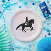 水彩画エレガント面のドレスージライダー ペーパープレート (パーティー)