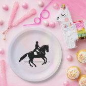 水彩画エレガント面のドレスージライダー ペーパープレート (パーティー)
