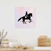 水彩画エレガント面のドレスージライダー ポスター (キッチン)