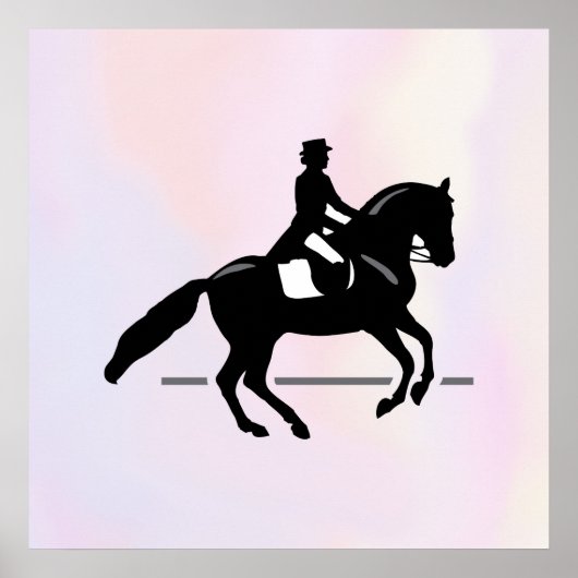 水彩画エレガント面のドレスージライダー ポスター (正面)