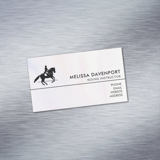 水彩画エレガント面のドレスージライダー マグネット名刺 (インサイチュ)
