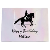 水彩画エレガント面のドレスージライダー ラージペーパーバッグ (正面)