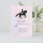 水彩画エレガント面のドレスージライダー 出欠カード (スタンド正面)