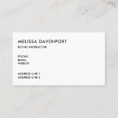 水彩画エレガント面のドレスージライダー 名刺 (裏面)