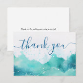 水彩画オーシャンクルーズ船員感謝 サンキューカード (正面/裏面)