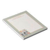 水彩画カメラと花が並ぶ ノートパッド (アングル)