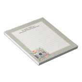 水彩画カメラと花が並ぶ ノートパッド (アングル)