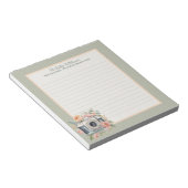 水彩画カメラと花が並ぶ ノートパッド (アングル)