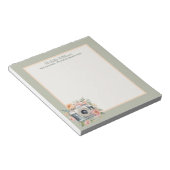 水彩画カメラと花 ノートパッド (アングル)