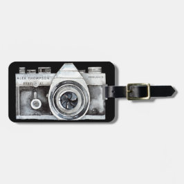 水彩画カメラプロフェッショナル写真家ブシン ラゲッジタグ