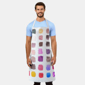 水彩画カラフル家 エプロン (着用した状態)