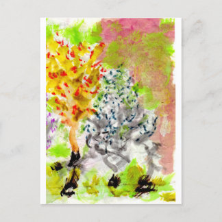 水彩画カラフル景はがき ポストカード