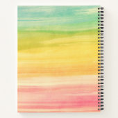 水彩画カラフル線 ノートブック (裏面)