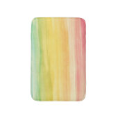 水彩画カラフル線 バスマット (正面縦)