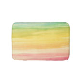 水彩画カラフル線 バスマット (正面)