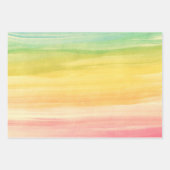 水彩画カラフル線 ラッピングペーパーシート (正面)