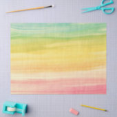 水彩画カラフル線 薄葉紙 (クラフト)