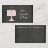水彩画カリフォルニアが付いている黒板のベーカリーの名刺 名刺 (正面/裏面)