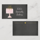 水彩画カリフォルニアが付いている黒板のベーカリーの名刺 名刺 (正面/裏面)