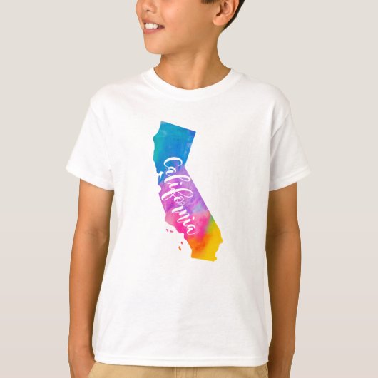 水彩画カリフォルニア Tシャツ (正面)