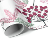 水彩画クリスマス ベリー 葉っぱ カントリー アート ラッピングペーパー (ロールコーナー)