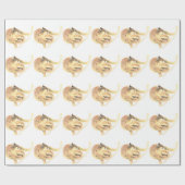 水彩画クーガープマアニマルアート ラッピングペーパー (フラット)