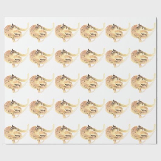 水彩画クーガープマアニマルアート ラッピングペーパー (フラット)