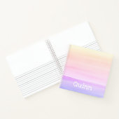 水彩画グラデーション面ノートブパーソナライズされたック ノートブック (内部)